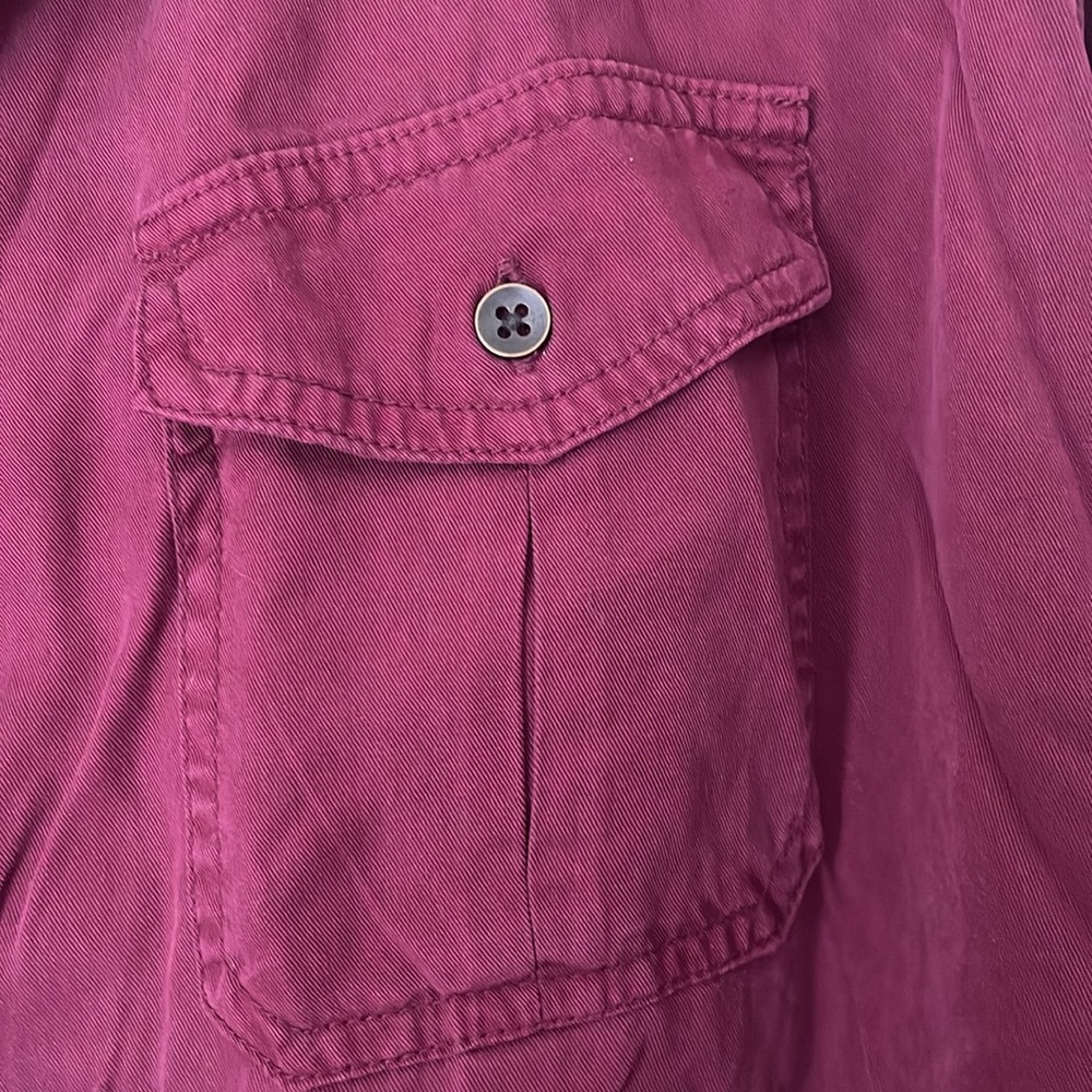 Universal Thread Maroon Utility Style Button Down - image 4